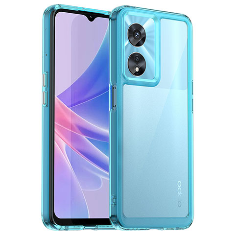 Carcasa Bumper Funda Silicona Transparente J01S para Oppo A1x 5G Cian