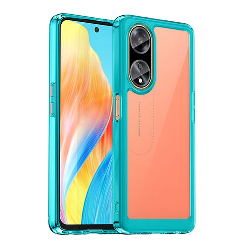 Carcasa Bumper Funda Silicona Transparente J01S para Oppo A98 5G Cian