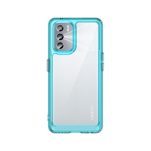 Carcasa Bumper Funda Silicona Transparente J01S para Oppo K9 Pro 5G Cian