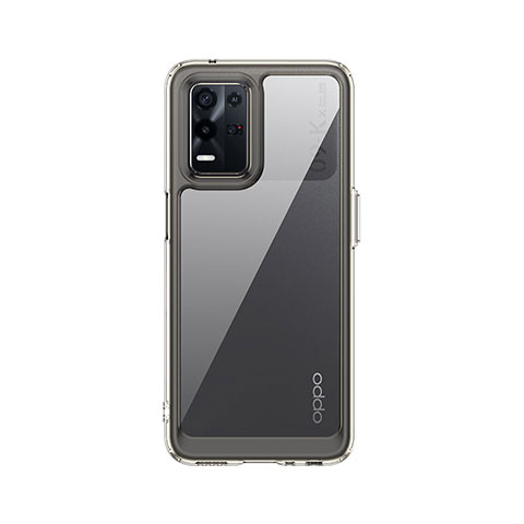 Carcasa Bumper Funda Silicona Transparente J01S para Oppo K9X 5G Gris