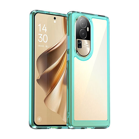 Carcasa Bumper Funda Silicona Transparente J01S para Oppo Reno10 Pro+ Plus 5G Cian