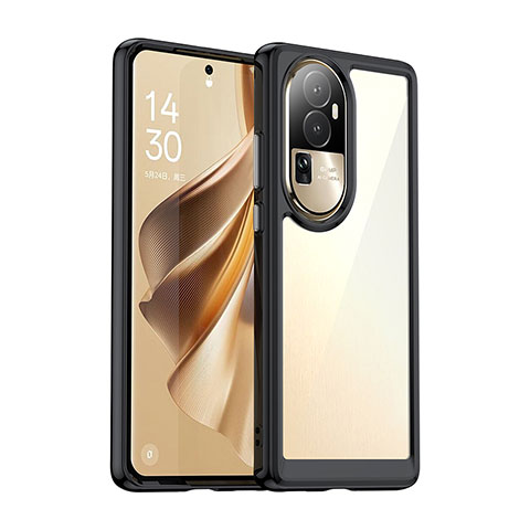 Carcasa Bumper Funda Silicona Transparente J01S para Oppo Reno10 Pro+ Plus 5G Negro