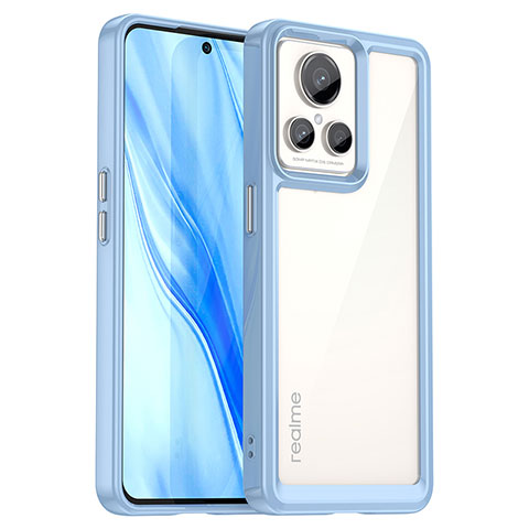 Carcasa Bumper Funda Silicona Transparente J01S para Realme GT2 Master Explorer Azul