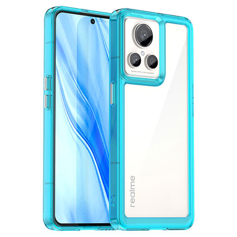 Carcasa Bumper Funda Silicona Transparente J01S para Realme GT2 Master Explorer Azul Cielo