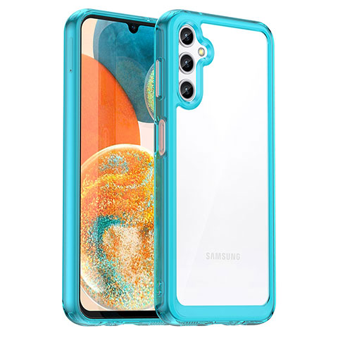 Carcasa Bumper Funda Silicona Transparente J01S para Samsung Galaxy A14 5G Cian