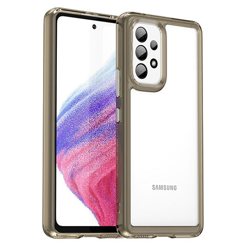 Carcasa Bumper Funda Silicona Transparente J01S para Samsung Galaxy A53 5G Gris