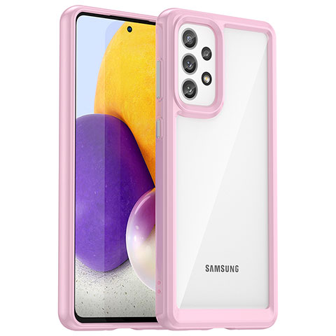 Carcasa Bumper Funda Silicona Transparente J01S para Samsung Galaxy A73 5G Rosa