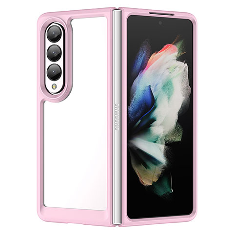 Carcasa Bumper Funda Silicona Transparente J01S para Samsung Galaxy Z Fold3 5G Rosa