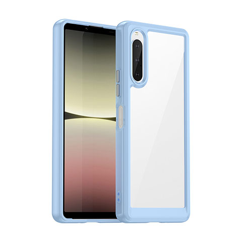 Carcasa Bumper Funda Silicona Transparente J01S para Sony Xperia 10 V Azul