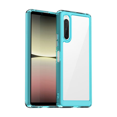 Carcasa Bumper Funda Silicona Transparente J01S para Sony Xperia 10 V Cian