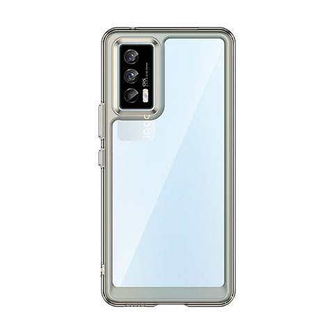 Carcasa Bumper Funda Silicona Transparente J01S para Vivo iQOO 7 India 5G Gris