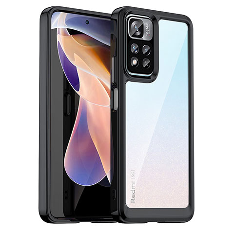 Carcasa Bumper Funda Silicona Transparente J01S para Xiaomi Mi 11i 5G (2022) Negro