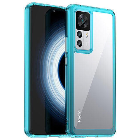 Carcasa Bumper Funda Silicona Transparente J01S para Xiaomi Mi 12T Pro 5G Cian