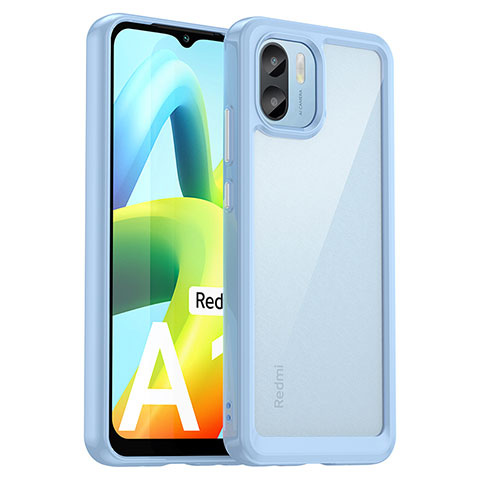 Carcasa Bumper Funda Silicona Transparente J01S para Xiaomi Poco C50 Azul Cielo