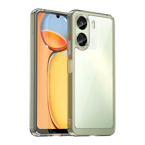 Carcasa Bumper Funda Silicona Transparente J01S para Xiaomi Poco C65 Gris