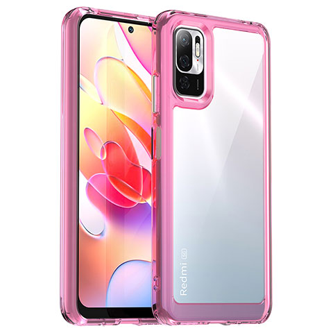 Carcasa Bumper Funda Silicona Transparente J01S para Xiaomi POCO M3 Pro 5G Purpura Claro