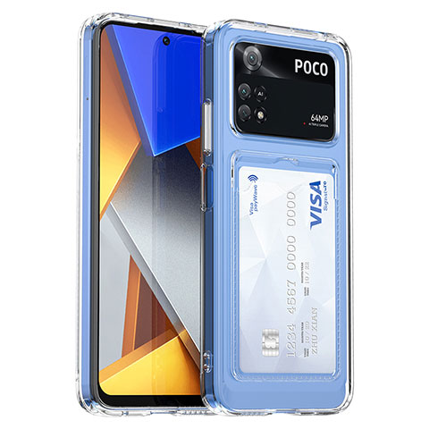 Carcasa Bumper Funda Silicona Transparente J01S para Xiaomi Poco M4 Pro 4G Claro