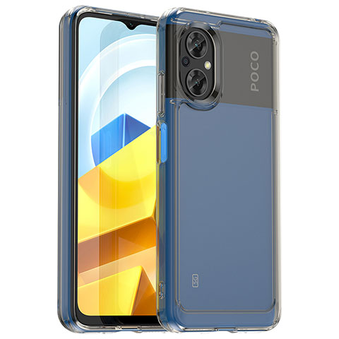 Carcasa Bumper Funda Silicona Transparente J01S para Xiaomi Poco M5 4G Gris