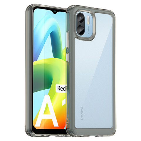 Carcasa Bumper Funda Silicona Transparente J01S para Xiaomi Redmi A1 Gris Oscuro