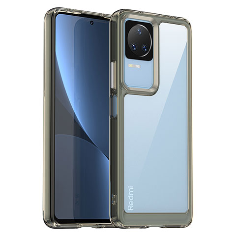 Carcasa Bumper Funda Silicona Transparente J01S para Xiaomi Redmi K40S 5G Gris