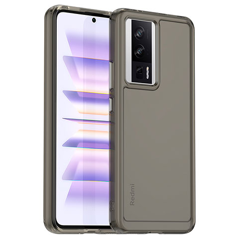 Carcasa Bumper Funda Silicona Transparente J01S para Xiaomi Redmi K60 5G Gris Oscuro