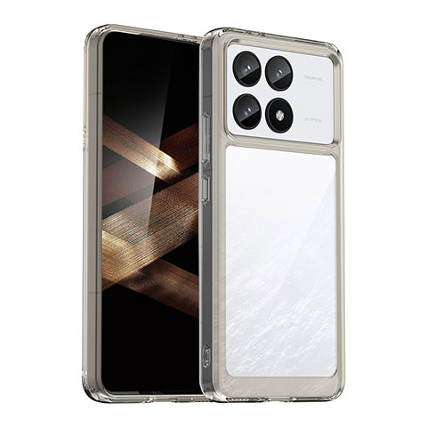 Carcasa Bumper Funda Silicona Transparente J01S para Xiaomi Redmi K70 Pro 5G Gris