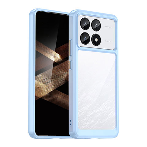 Carcasa Bumper Funda Silicona Transparente J01S para Xiaomi Redmi K70E 5G Azul