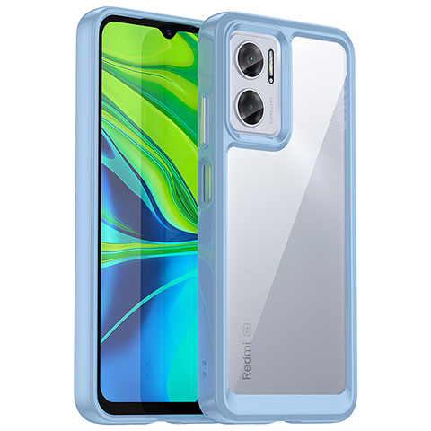 Carcasa Bumper Funda Silicona Transparente J01S para Xiaomi Redmi Note 11E 5G Azul