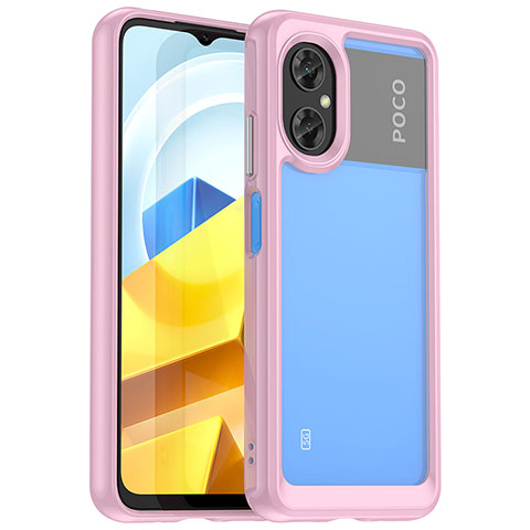 Carcasa Bumper Funda Silicona Transparente J01S para Xiaomi Redmi Note 11R 5G Rosa