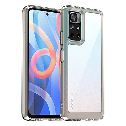 Carcasa Bumper Funda Silicona Transparente J01S para Xiaomi Redmi Note 11S 5G Gris