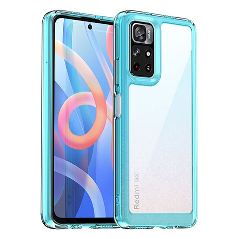 Carcasa Bumper Funda Silicona Transparente J01S para Xiaomi Redmi Note 11T 5G Azul Cielo