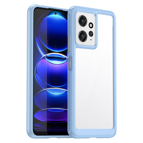 Carcasa Bumper Funda Silicona Transparente J01S para Xiaomi Redmi Note 12 4G Azul Claro