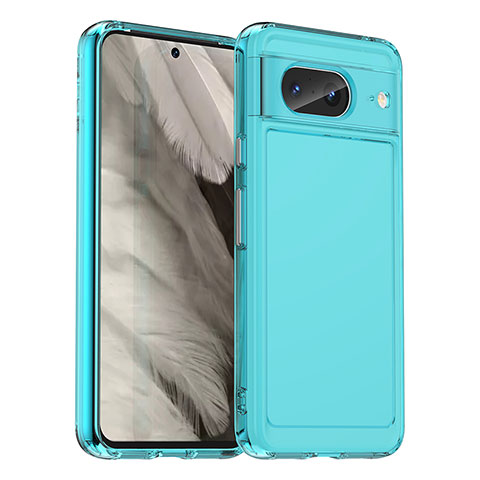 Carcasa Bumper Funda Silicona Transparente J02S para Google Pixel 8 5G Azul