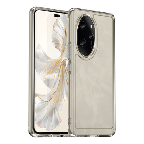 Carcasa Bumper Funda Silicona Transparente J02S para Huawei Honor 100 Pro 5G Gris