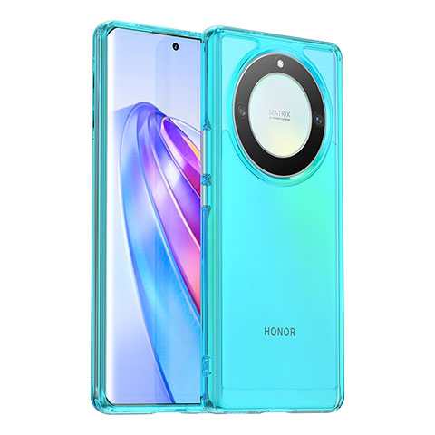 Carcasa Bumper Funda Silicona Transparente J02S para Huawei Honor X9a 5G Azul