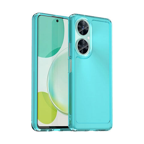 Carcasa Bumper Funda Silicona Transparente J02S para Huawei Nova 11i Azul