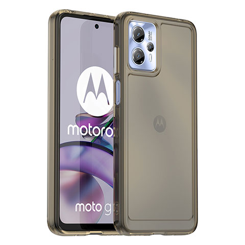 Carcasa Bumper Funda Silicona Transparente J02S para Motorola Moto G23 Gris