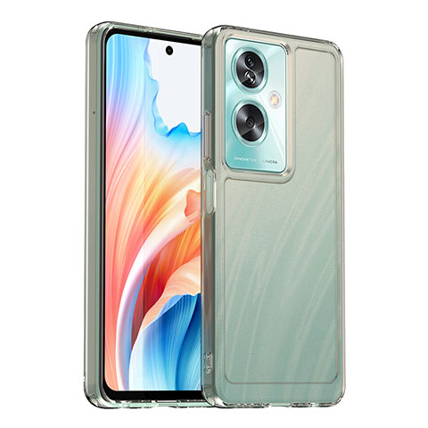 Carcasa Bumper Funda Silicona Transparente J02S para Oppo A2 5G Gris