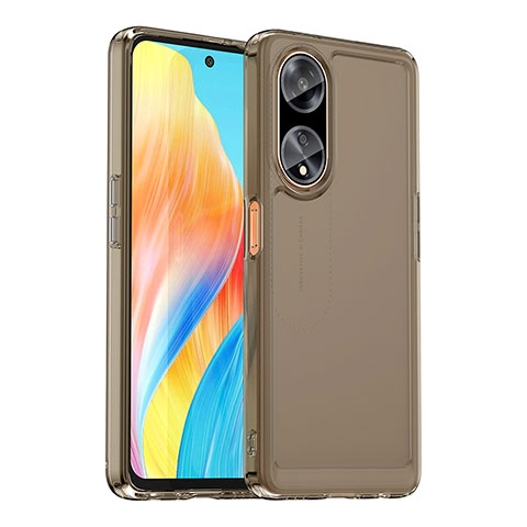 Carcasa Bumper Funda Silicona Transparente J02S para Oppo A98 5G Gris