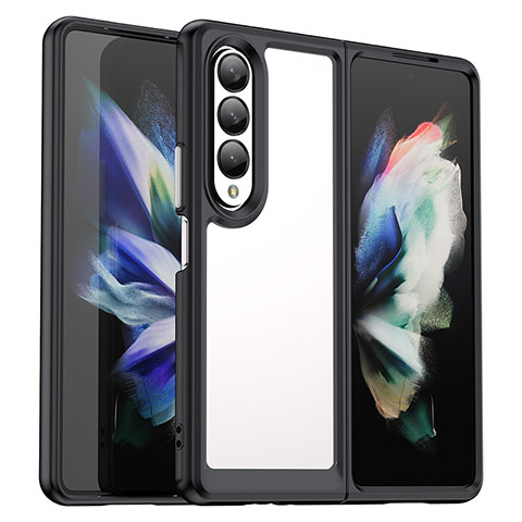 Carcasa Bumper Funda Silicona Transparente J02S para Samsung Galaxy Z Fold3 5G Negro