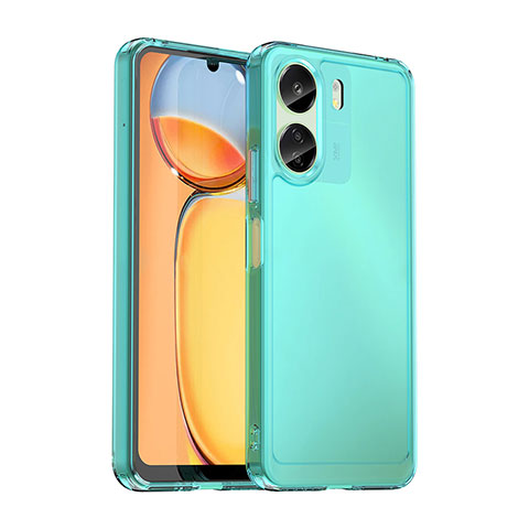 Carcasa Bumper Funda Silicona Transparente J02S para Xiaomi Poco C65 Azul