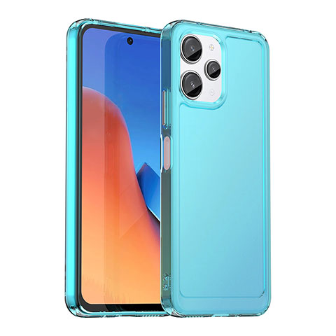 Carcasa Bumper Funda Silicona Transparente J02S para Xiaomi Redmi 12 4G Azul