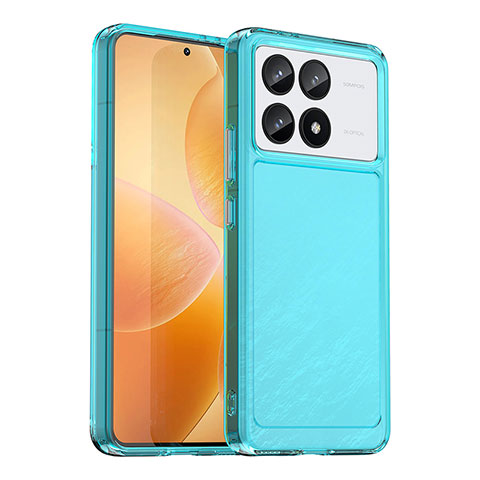 Carcasa Bumper Funda Silicona Transparente J02S para Xiaomi Redmi K70 5G Azul