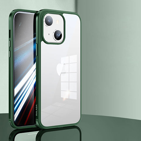 Carcasa Bumper Funda Silicona Transparente LD1 para Apple iPhone 13 Verde