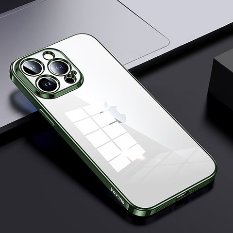 Carcasa Bumper Funda Silicona Transparente LD2 para Apple iPhone 13 Pro Max Verde
