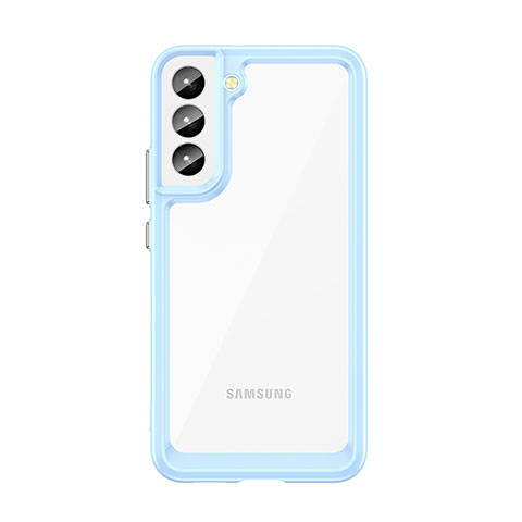 Carcasa Bumper Funda Silicona Transparente M03 para Samsung Galaxy S22 Plus 5G Azul