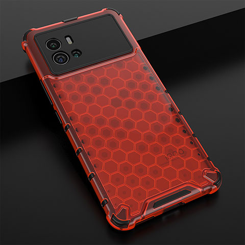 Carcasa Bumper Funda Silicona Transparente M05 para Vivo iQOO 9 Pro 5G Rojo