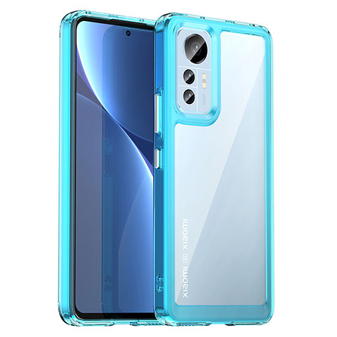 Carcasa Bumper Funda Silicona Transparente M06 para Xiaomi Mi 12 Pro 5G Azul Cielo