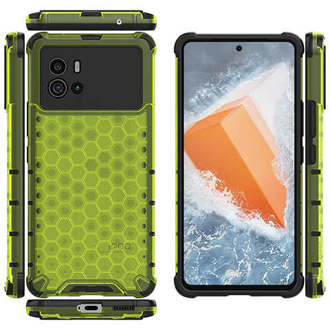 Carcasa Bumper Funda Silicona Transparente M07 para Vivo iQOO 9 Pro 5G Verde