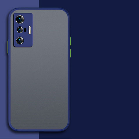 Carcasa Bumper Funda Silicona Transparente P01 para Vivo X70 5G Azul